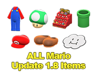 ALL Mario Update 1.8 Items