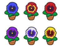Animal Crossing All Pansy Plant Image