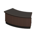 Arched reception counter Brown stripes