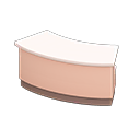 Arched reception counter Pink