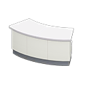 Arched reception counter White