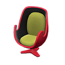 Artsy chair Moss green Seat color Red