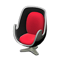 Artsy chair Red Seat color Silver