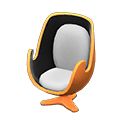 Artsy chair White Seat color Orange