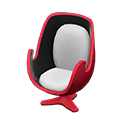 Artsy chair White Seat color Red