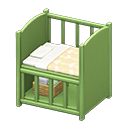 Baby bed Beige Blanket Green