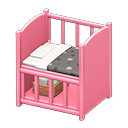 Baby bed Black Blanket Pink