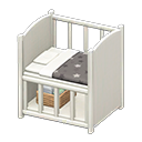 Baby bed Black Blanket White