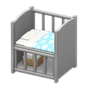 Baby bed Blue Blanket Gray