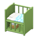Baby bed Blue Blanket Green