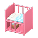 Baby bed Blue Blanket Pink