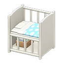 Baby bed Blue Blanket White