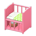 Baby bed Green Blanket Pink