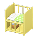 Baby bed Green Blanket Yellow