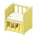 Baby bed Plain white Blanket Yellow