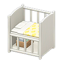 Baby bed Yellow Blanket White