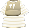 Animal Crossing Baby gray tee with silicon bib Image