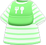 Animal Crossing Baby green tee with silicon bib Image