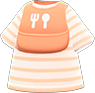 Animal Crossing Baby orange tee with silicon bib Image