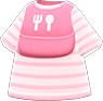 Animal Crossing Baby pink tee with silicon bib Image