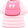 Animal Crossing Baby pink tee with silicon bib Image