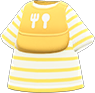 Baby yellow tee with silicon bib