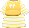 Animal Crossing Baby yellow tee with silicon bib Image