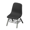 Animal Crossing Basic school chair|Black Image