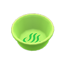 Bath bucket Hot-spring icon Inside design Green
