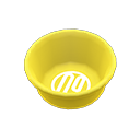 Bath bucket Logo Inside design Yellow