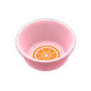 Bath bucket Orange Inside design Pink