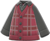 Berry red checkered sweater vest