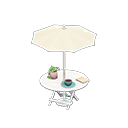 Bistro table Ivory Parasol color White