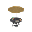 Bistro table Ochre Parasol color Black