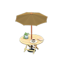 Bistro table Ochre Parasol color Light wood