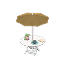 Bistro table Ochre Parasol color White