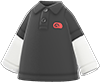 Animal Crossing Black layered polo shirt Image