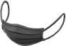 Animal Crossing Black pleated mask Image