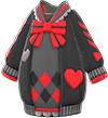 Animal Crossing Black ribbons & hearts knit dress Image