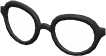 Animal Crossing Black round-frame glasses Image