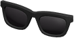 Animal Crossing Black simple sunglasses Image