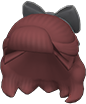 Animal Crossing Black wig with ribbon Image