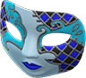 Animal Crossing Blue Venetian carnival mask Image