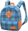 Animal Crossing Blue checkered backpack Image