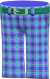 Animal Crossing Blue checkered school pants Image