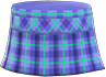 Animal Crossing Blue checkered school skirt Image