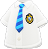 Animal Crossing Blue necktie short-sleeved uniform top Image