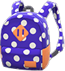 Animal Crossing Blue polka-dot backpack Image