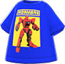 Blue robot hero tee