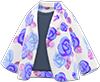 Animal Crossing Blue roses on white rose-print jacket Image